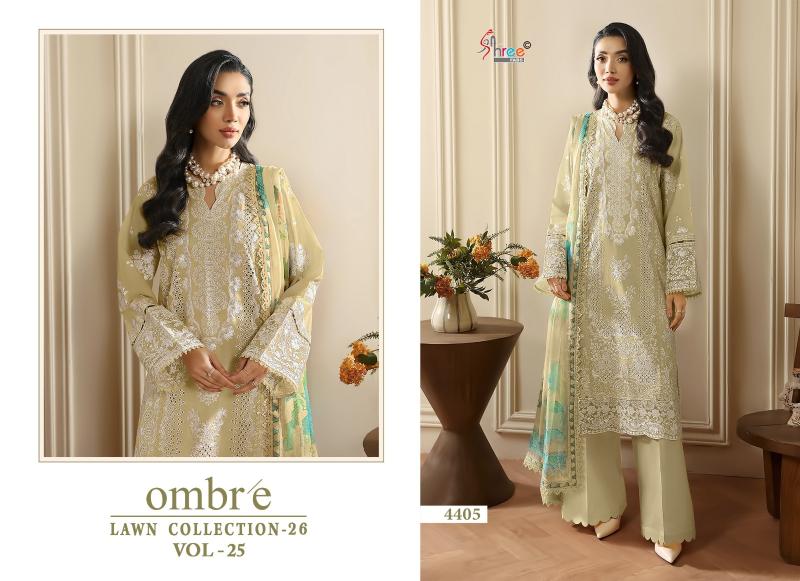 Shree fab ombre lawn collection vol-25 ladies salwar suits wholesale market